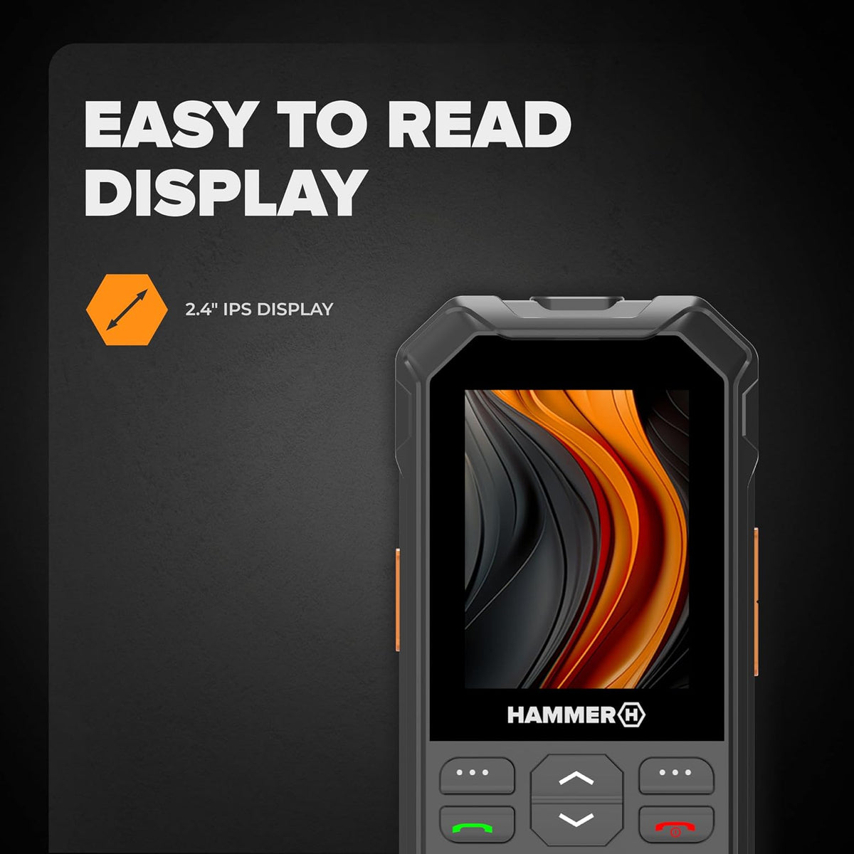 Hammer 6 LTE Rugged Button Phone
