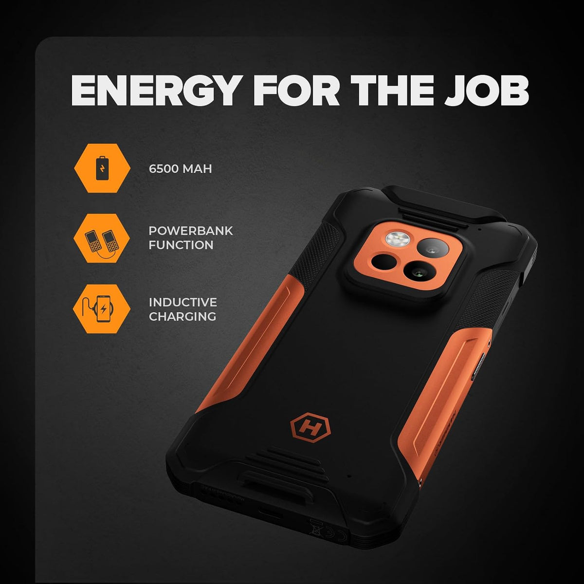 HAMMER Construction 2 Thermal 5G 8 + 8GB/256GB Rugged Smartphone, 6500mAh Battery, 108MP Thermal Camera, 6.58" 120Hz Display
