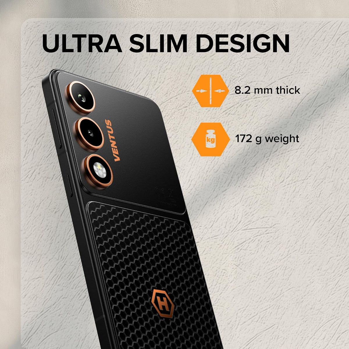 HAMMER VENTUS 5G, 256GB Slim Rugged Smartphone