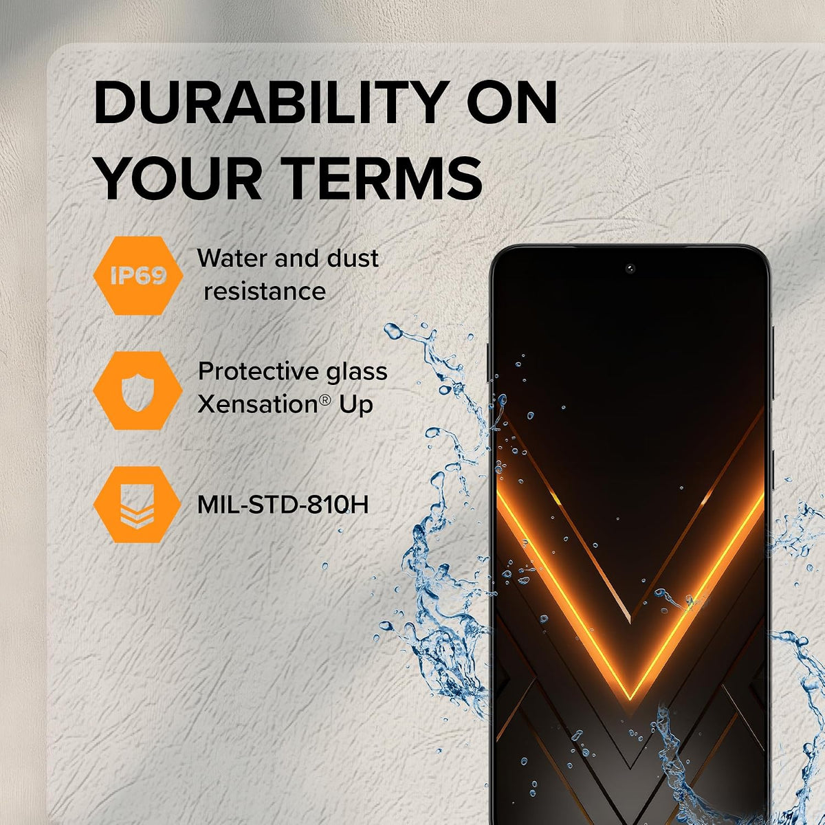 HAMMER VENTUS 5G, 256GB Slim Rugged Smartphone