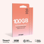 Three Esim Prepaid For 1 Month With 100GB of UK Data & Unlimited UK Calls & Texts & 12GB of Roaming Data in Over 70 Destinations