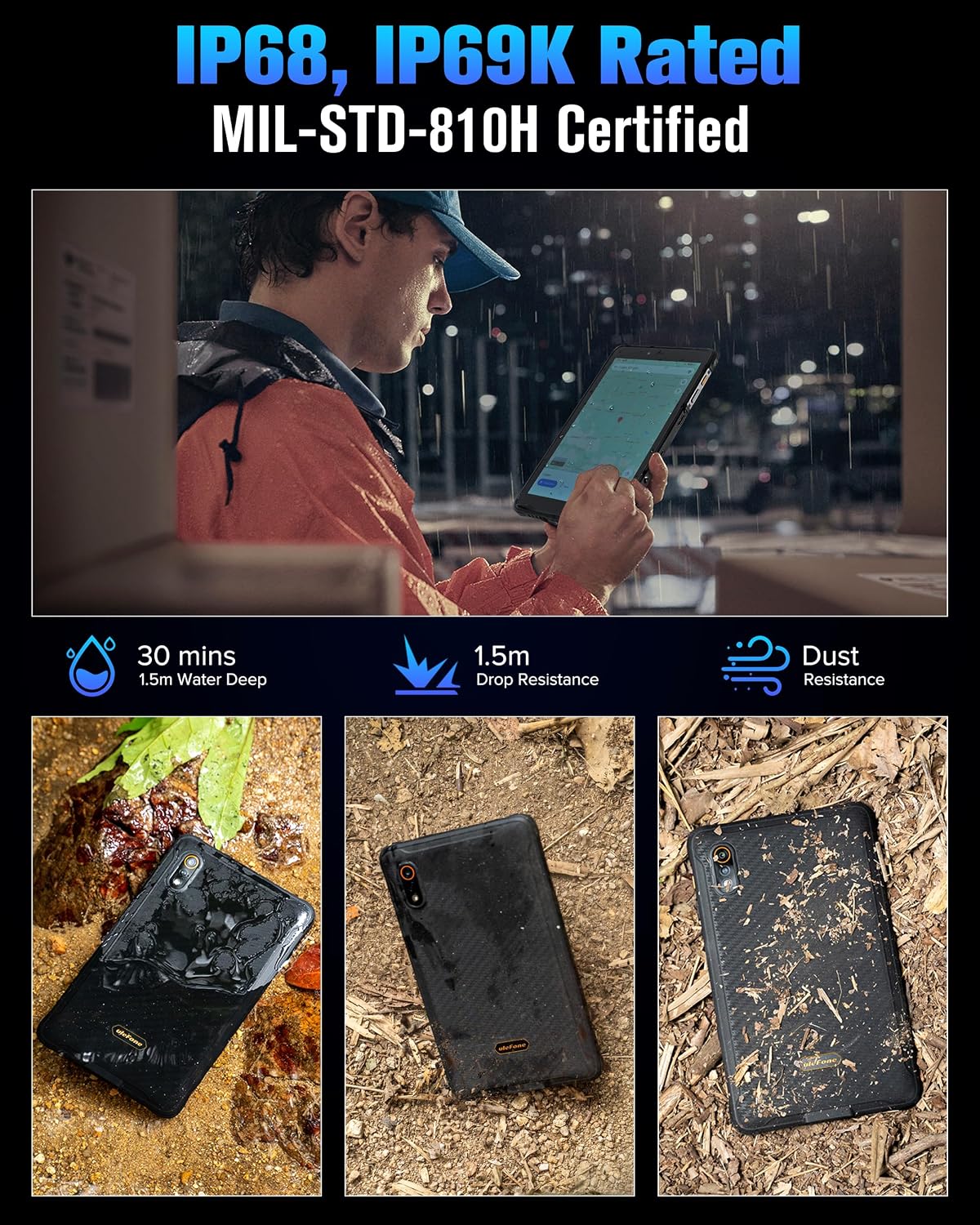 Ulefone Armor Pad Pro Outdoor Tablet 8.0 Inch HD+ Mini Tab