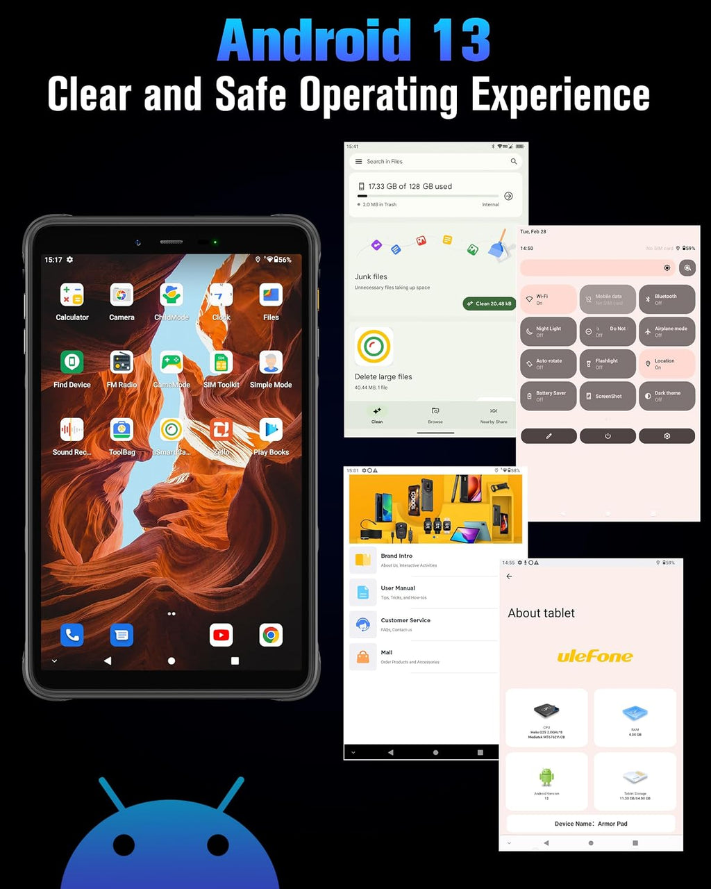 Ulefone Armor Pad Pro Outdoor Tablet 8.0 Inch HD+ Mini Tab