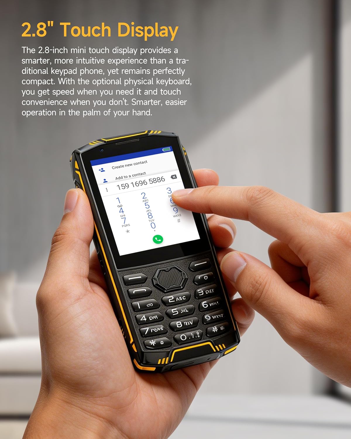Ulefone Armor Mini 5 Rugged Feature Phone with WhatsApp,2.8'' Touch Screen