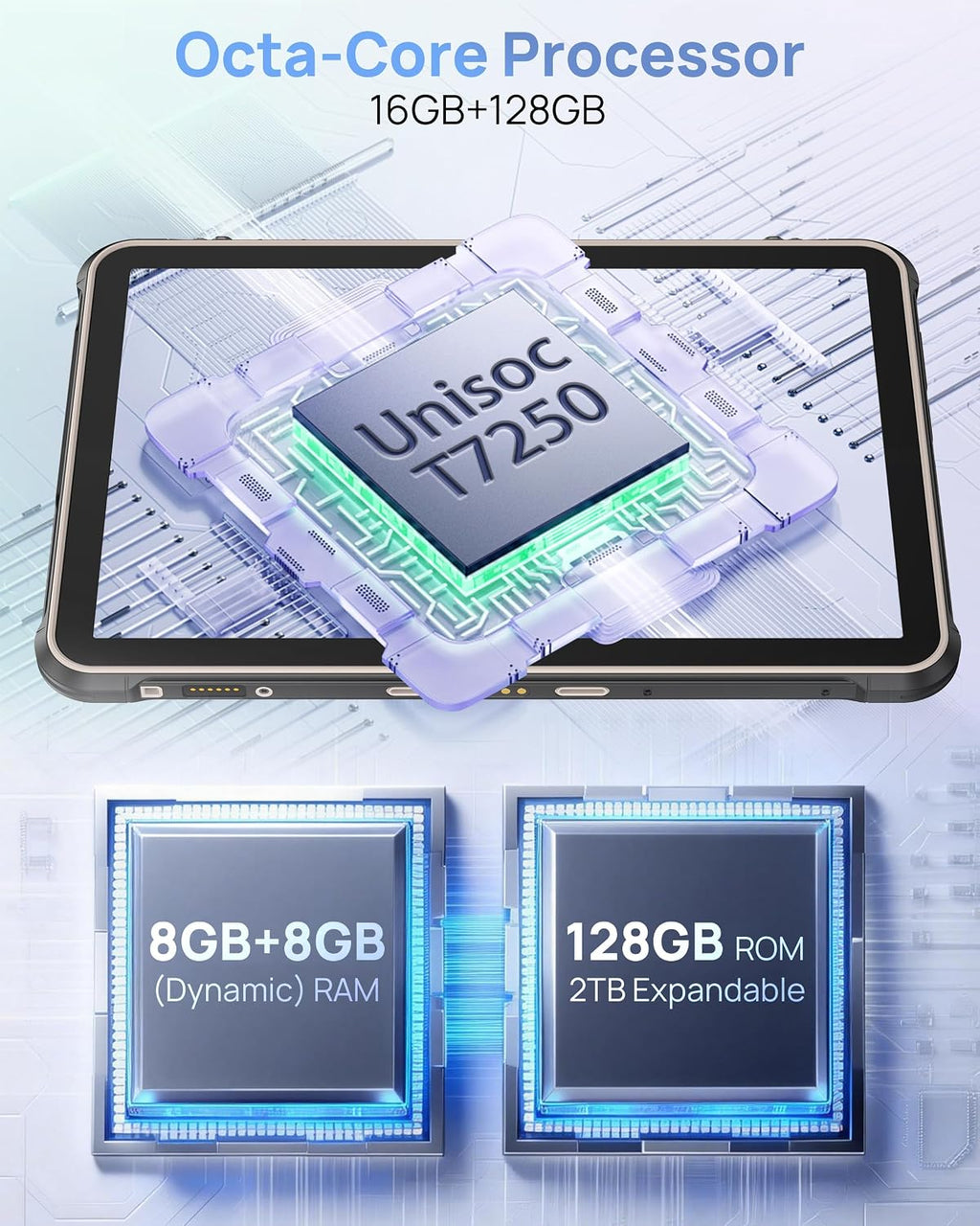 Ulefone RugKing Pad 2 Pro Rugged Tablet 10.1'' 90Hz Android 16 16GB+128GB 10200mAh